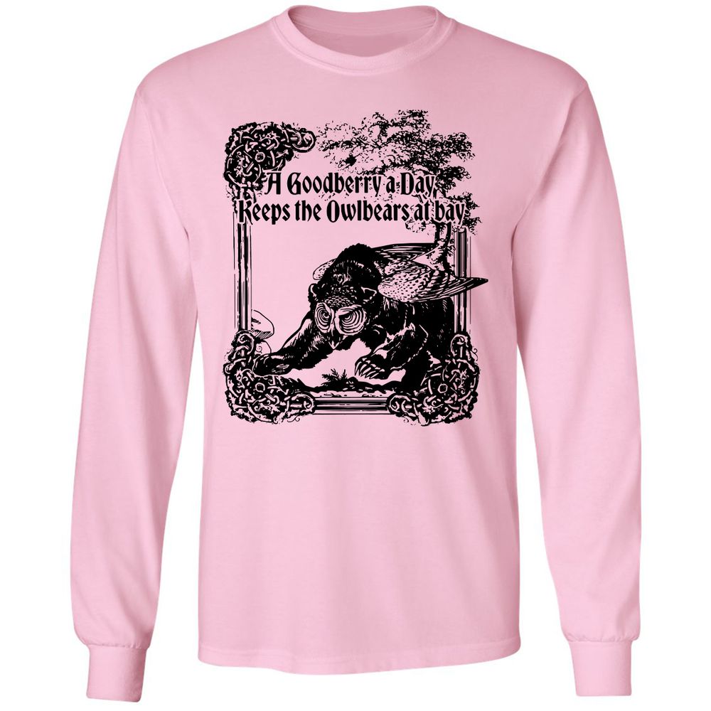 A Goodberry A Day Keeps The Owlbears At Bay Long Sleeve T-Shirt - Light Pink - 3