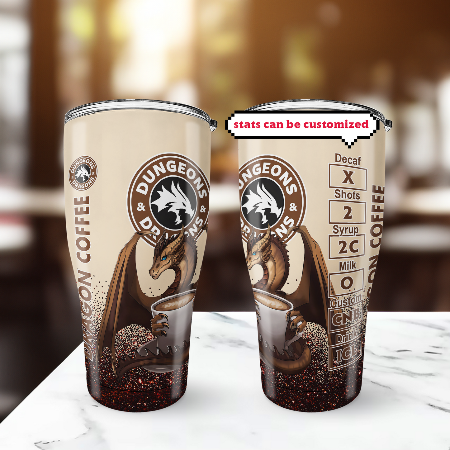 Customized Dragon Coffee Tumbler
