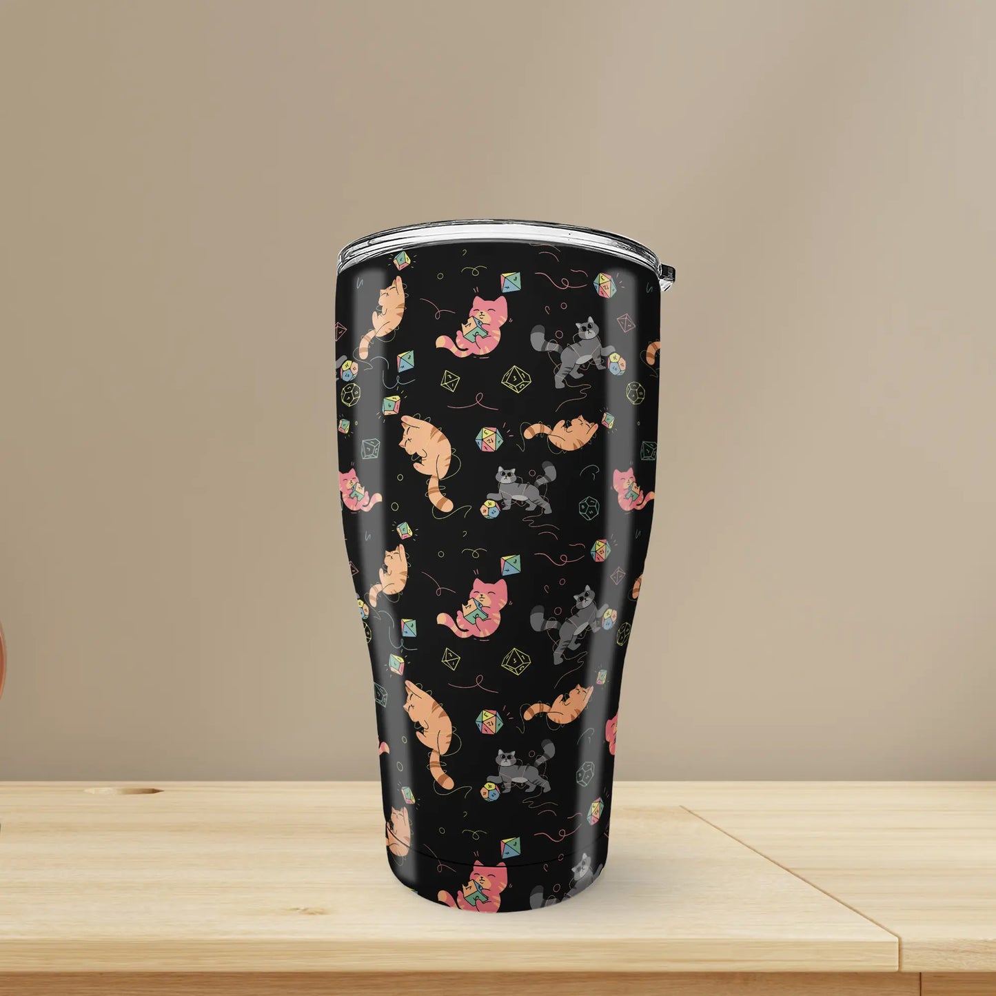 Cat With Dice Tumbler