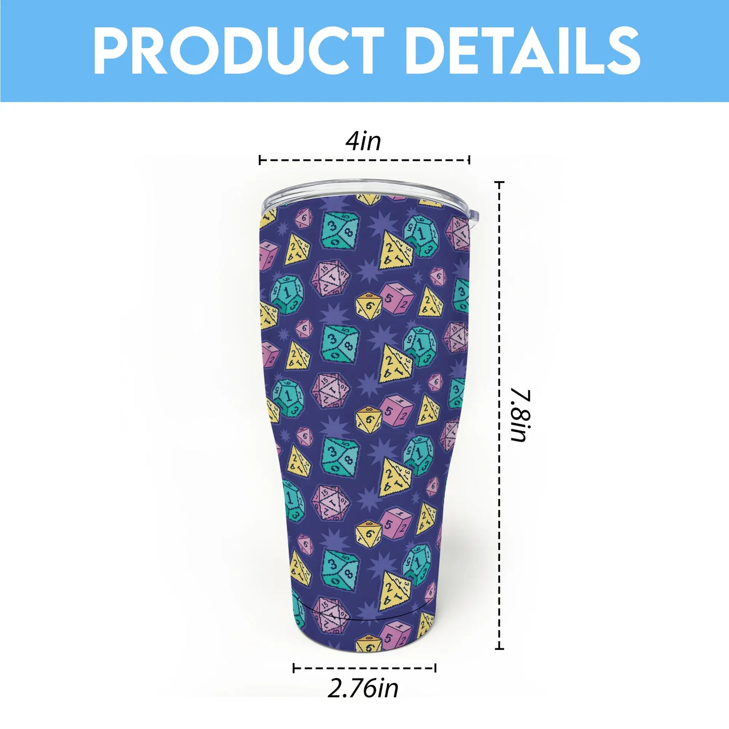 Pixel Dice Tumbler