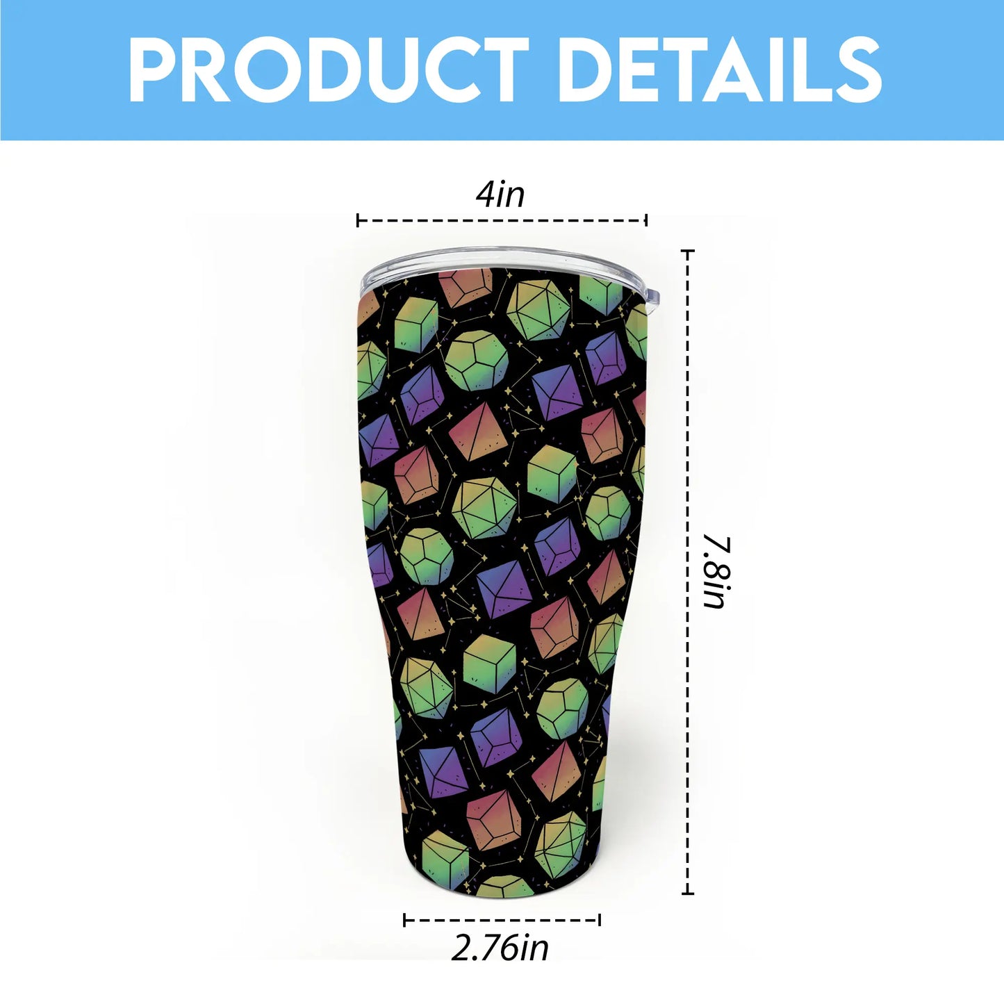 Rainbow Galaxy Tumbler