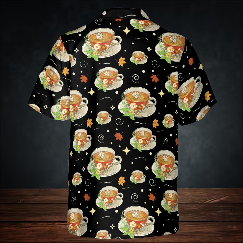 Cute Dnd Fall Tea Button Down Shirt -  - 3