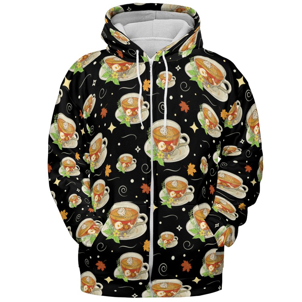 Cute Dnd Fall Tea All-over Print Hoodie -  - 3