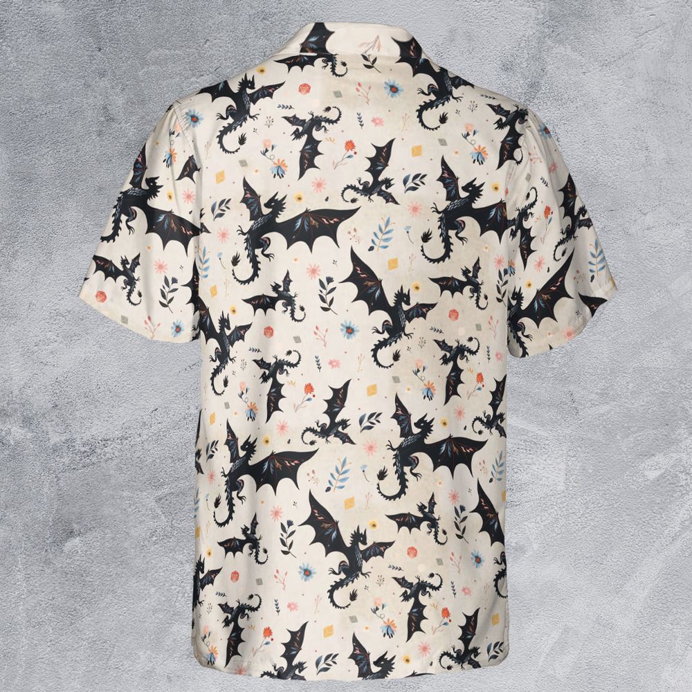 Floral DnD Dragon Pattern - - 3