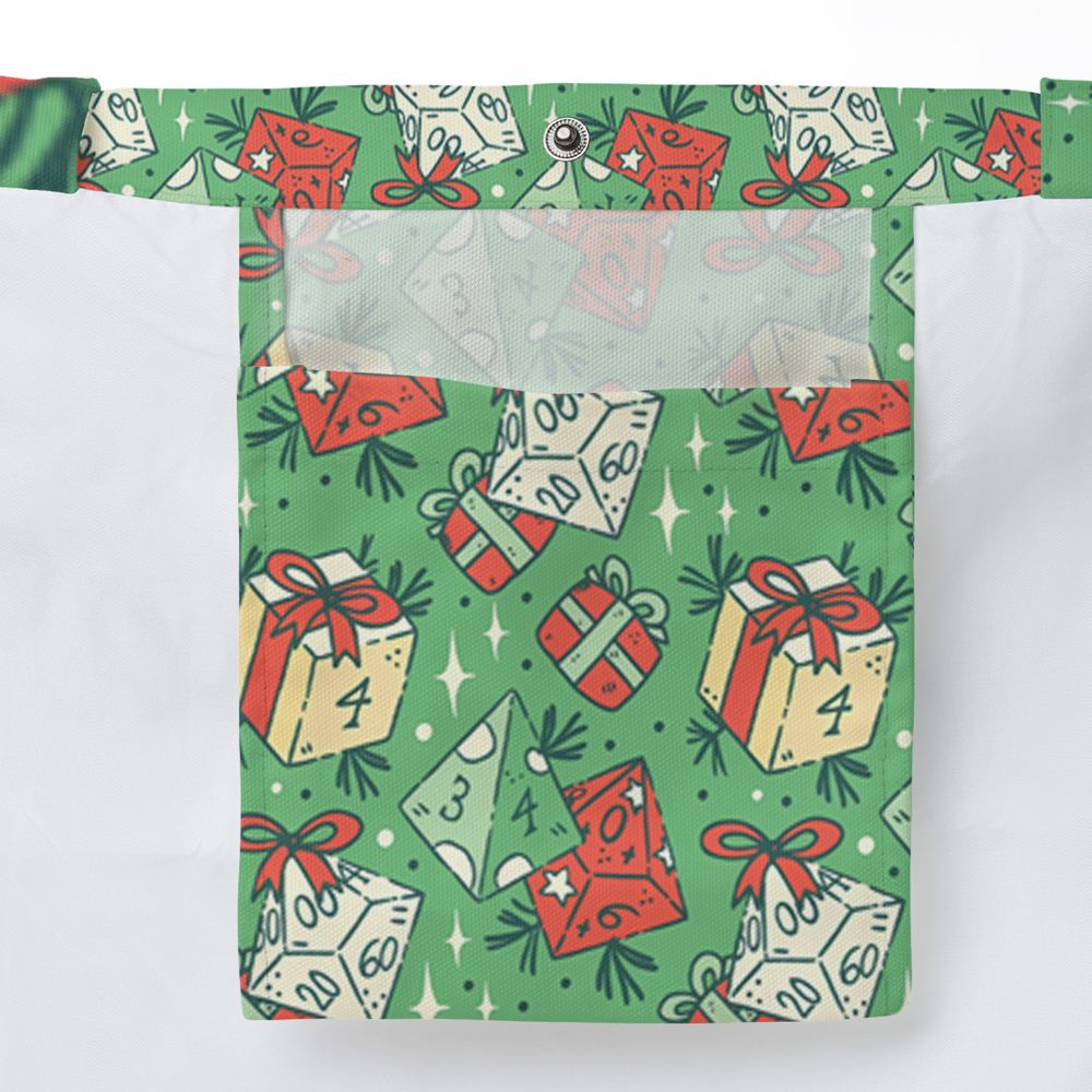 Christmas Dice Gift Large Tote Bag - - 3