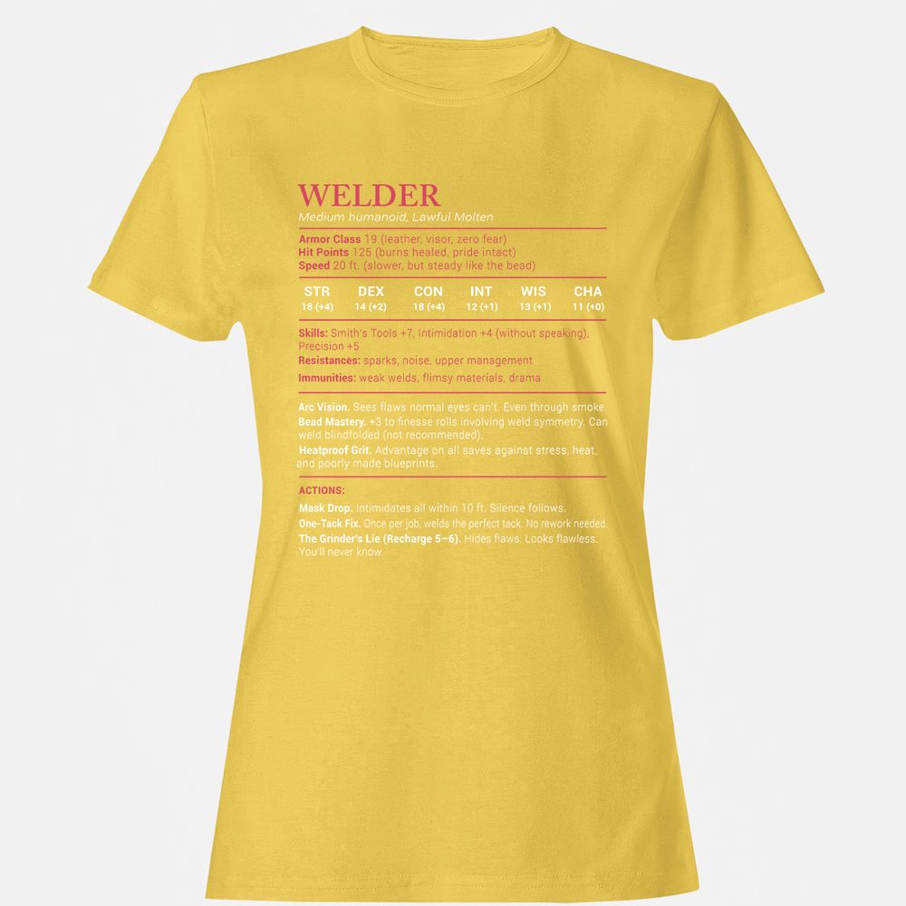 Welder Stats Women's T-Shirt - Daisy - 4