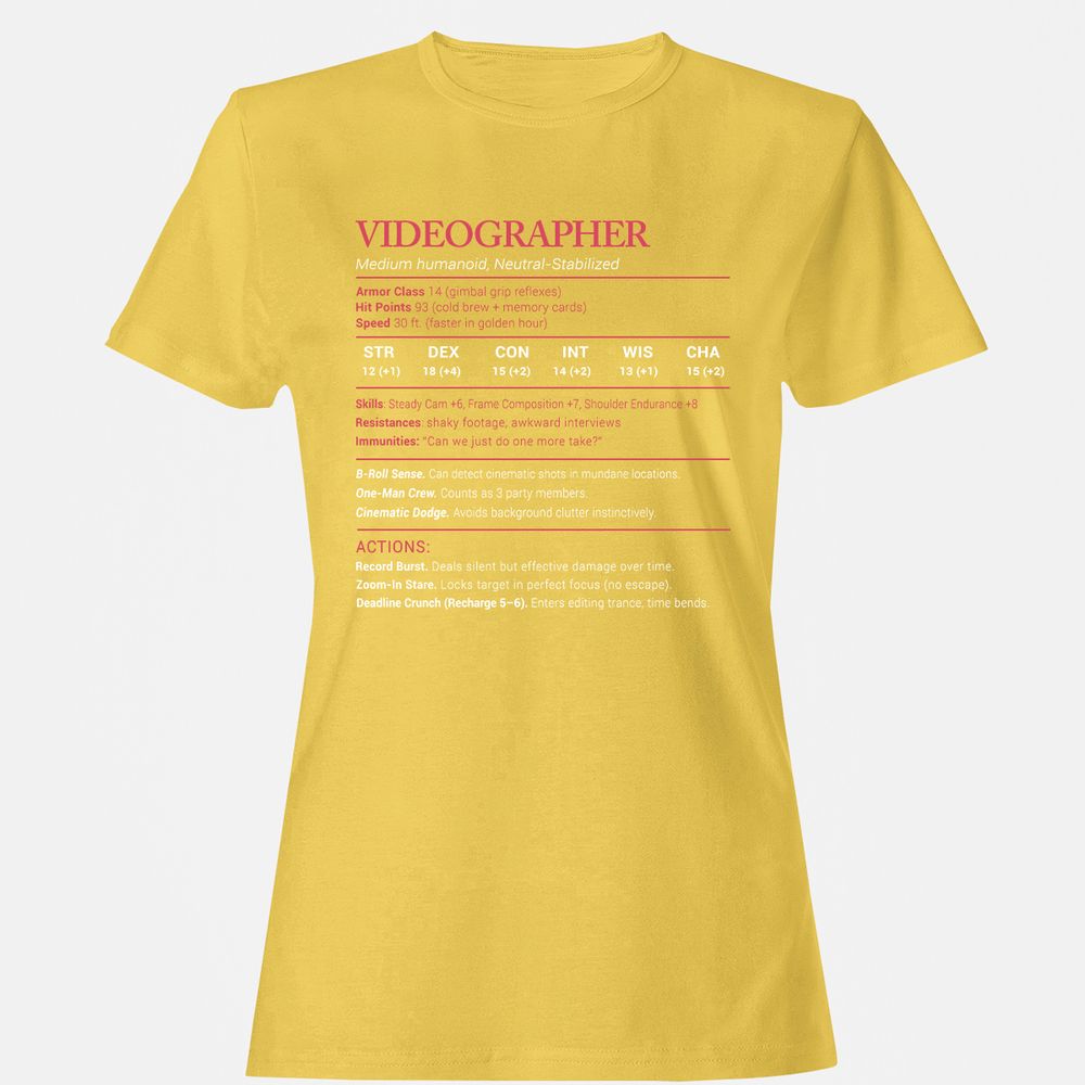Videographer Stats Women's T-Shirt - Daisy - 4