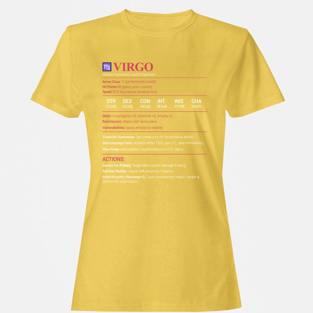 Virgo Stats Women's T-Shirt - Daisy - 4