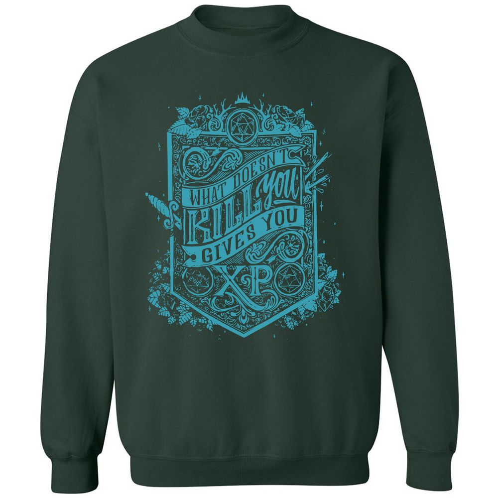 What Doesn't Kill You Gives You XP Classic Unisex Sweatshirt - Forest Green - 4