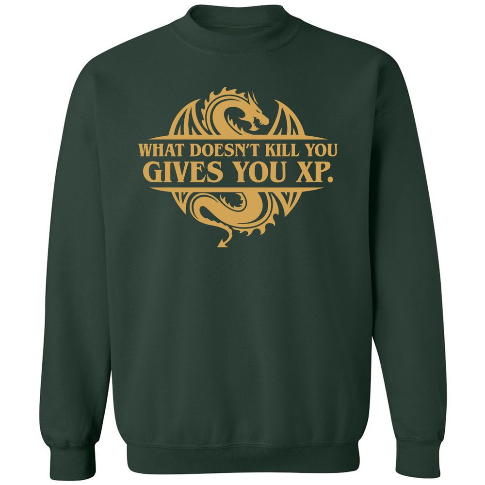 What Doesn't Kill You Gives You XP Classic Unisex Sweatshirt - Forest Green - 4