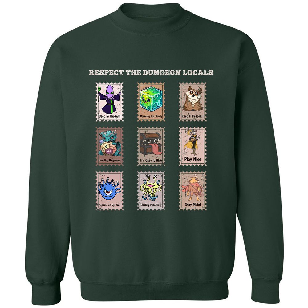 RESPECT THE DUNGEON LOCALS - Forest Green - 4