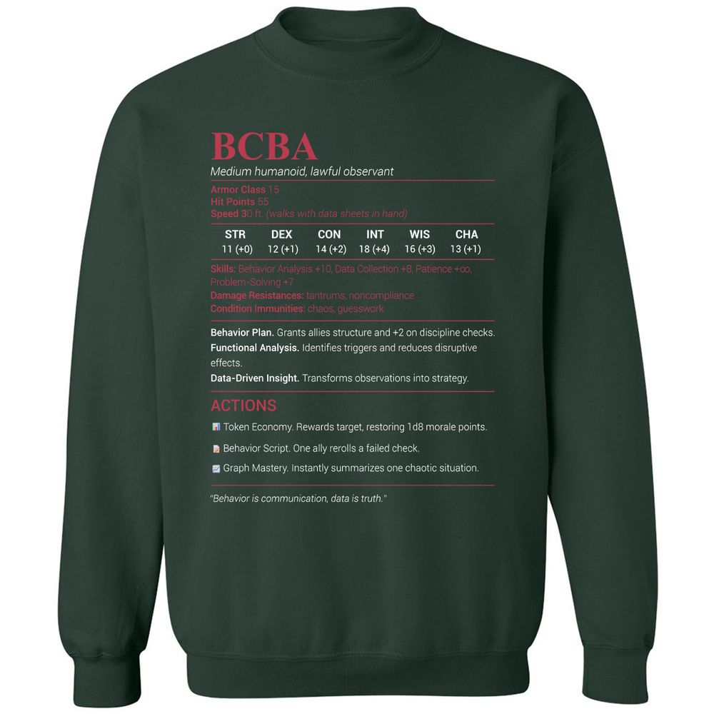 BCBA Classic Unisex Sweatshirt - Forest Green - 4
