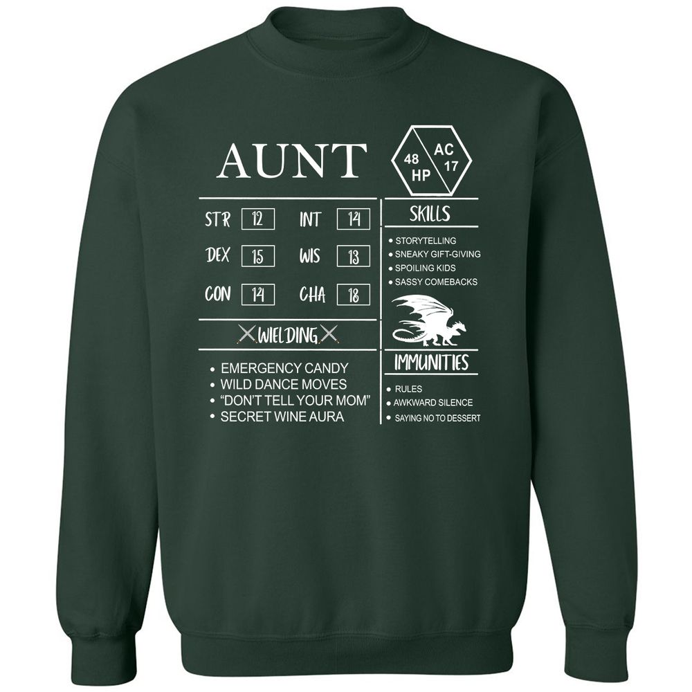 Aunt Stats Classic Unisex Sweatshirt - Forest Green - 4