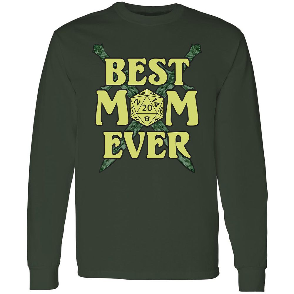 Best Mom Ever Long Sleeve T-Shirt - Forest Green - 4