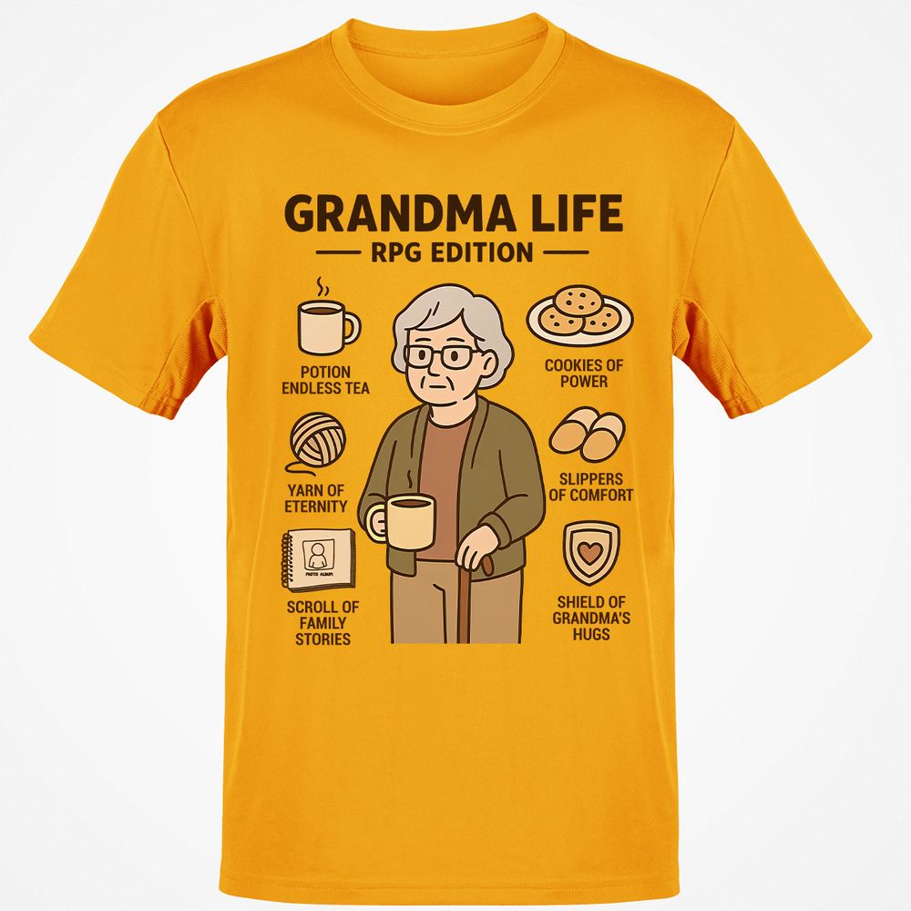 Grandma Life RPG Edition Classic Unisex T-Shirt - Gold - 4