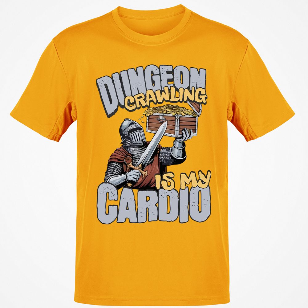 Dungeon Crawling Is My Cardio Classic Unisex T-Shirt - Gold - 4