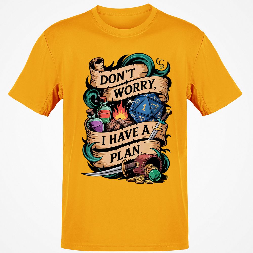 Don't Worry I Have A Plan Classic Unisex T-Shirt - Gold - 4