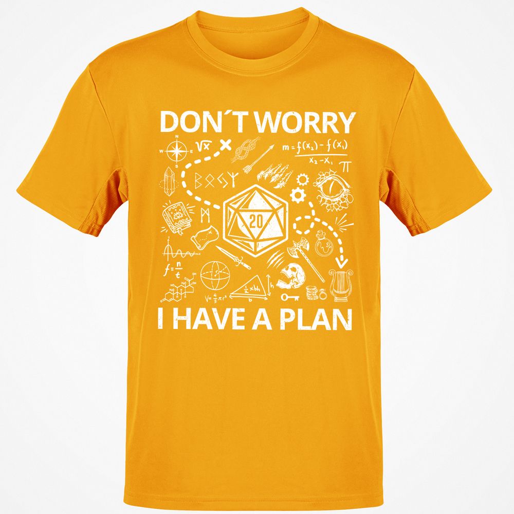 Don't Worry I Have A Plan Classic Unisex T-Shirt - Gold - 4