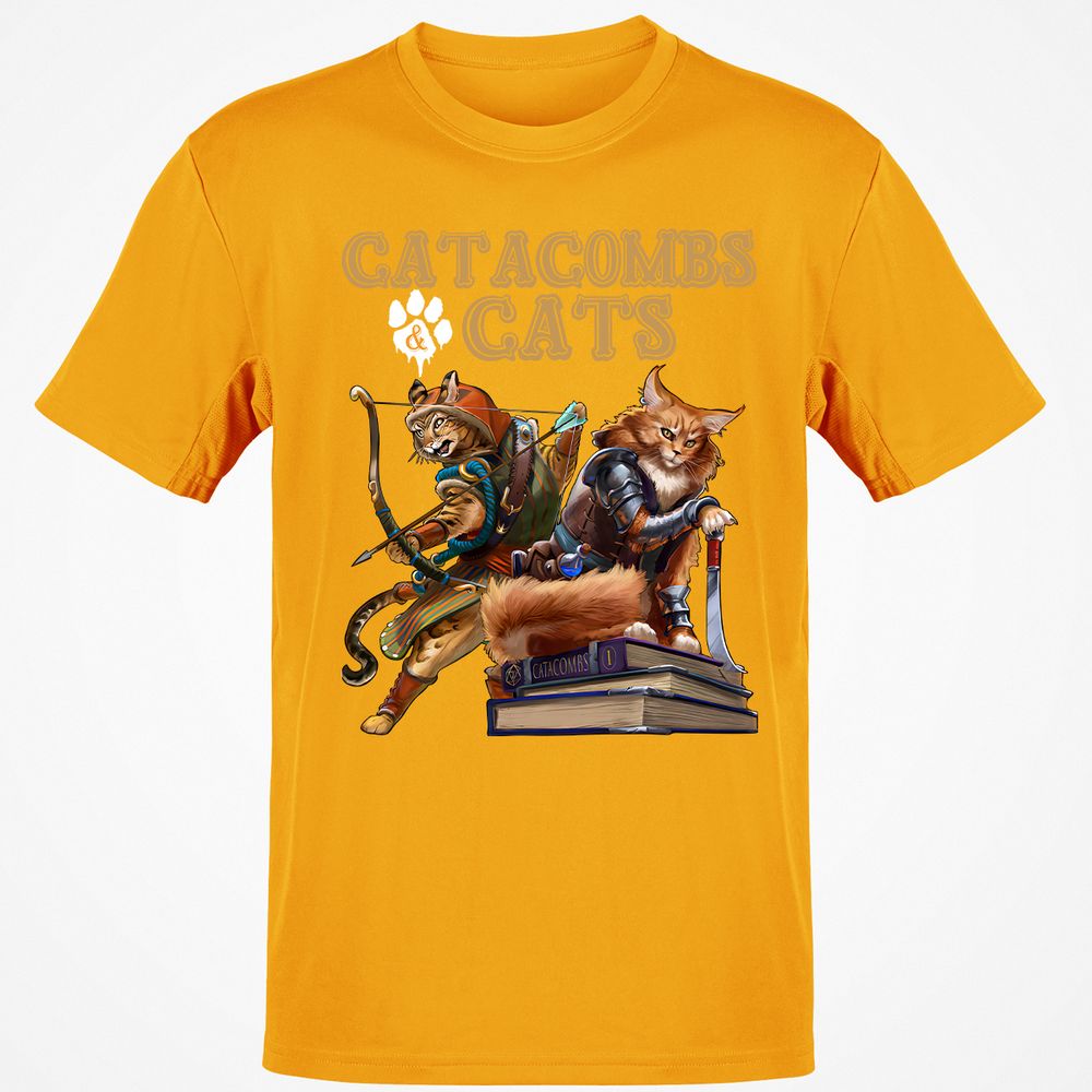 Catacombs & Cats Classic Unisex T-Shirt - Gold - 4