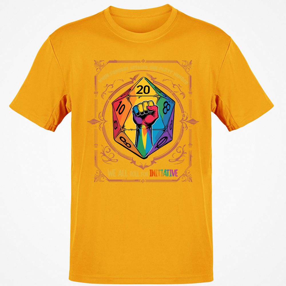 Roll For Initiative Classic Unisex T-Shirt - Gold - 4