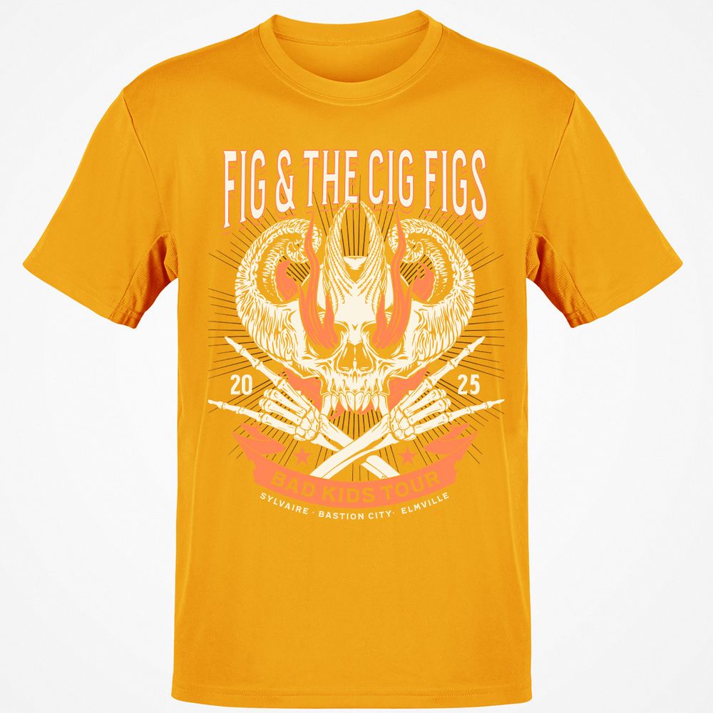 Fig and the Cig Figs, Dimension 20 Classic Unisex T-Shirt - Gold - 4
