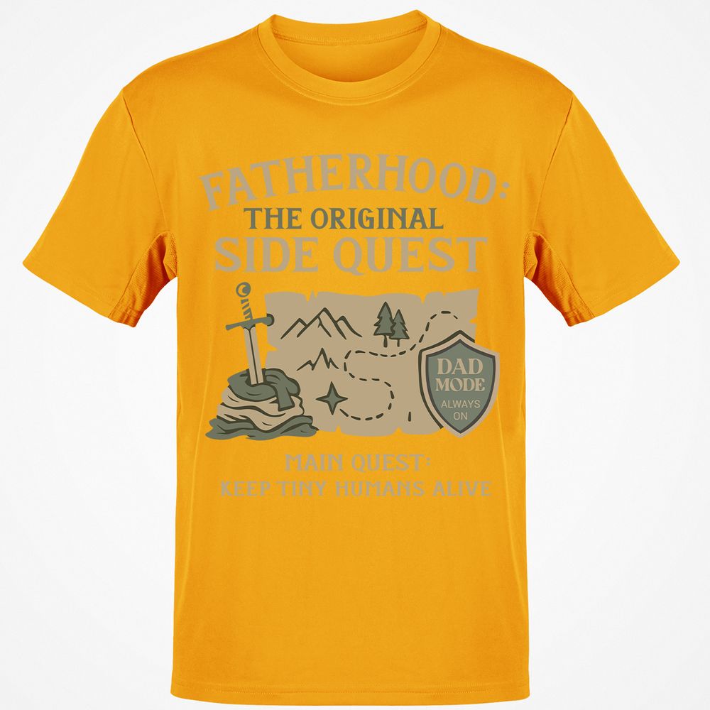 Fatherhood The Original Side Quest Classic Unisex T-Shirt - Gold - 4