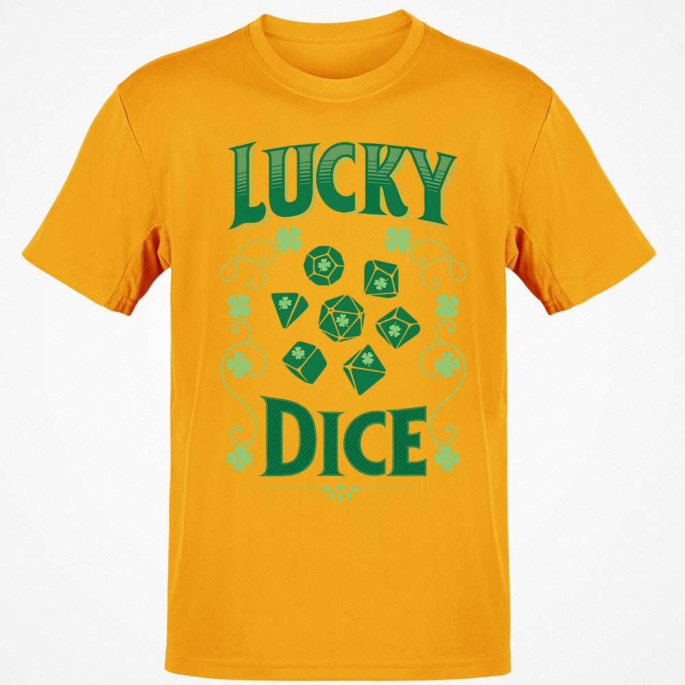Lucky Dice Classic Unisex T-Shirt - Gold - 4