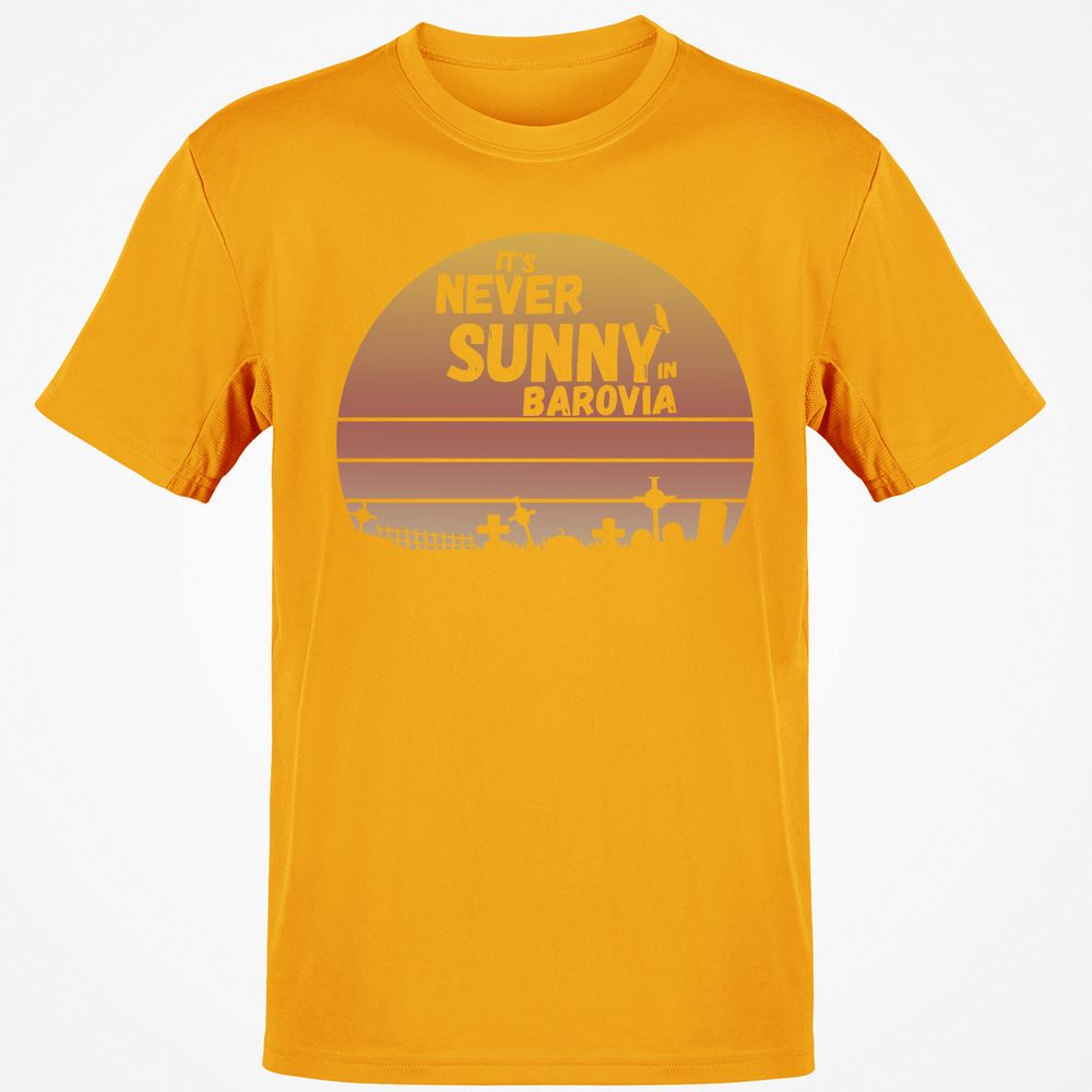 Vintage It's Never Sunny In Barovia Classic Unisex T-Shirt - Gold - 4