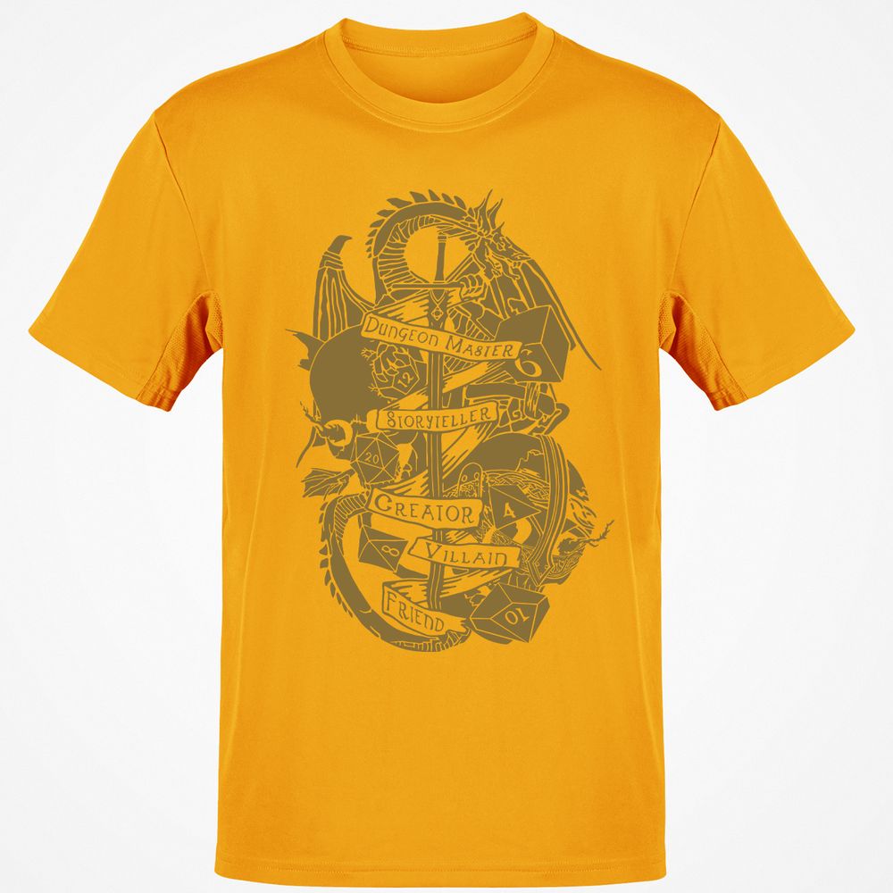 Dungeon Master Dragon Classic Unisex T-Shirt - Gold - 4