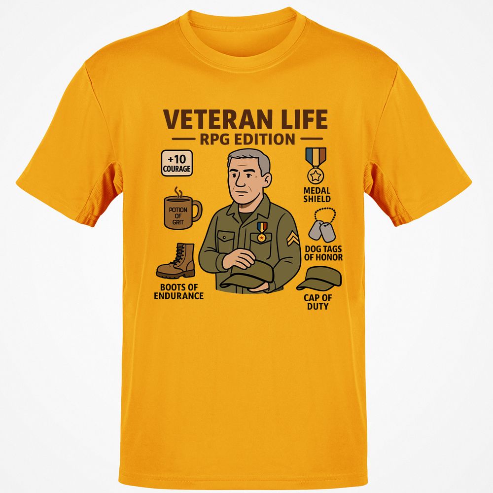 Veteran Life RPG Edition Classic Unisex T-Shirt - Gold - 4