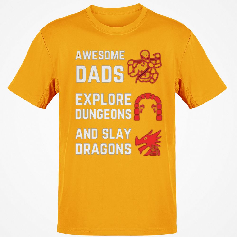 Awesome Dad Fathers Day Classic Unisex T-Shirt - Gold - 4