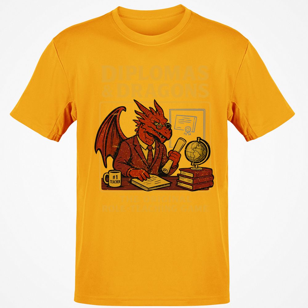 Diplomas & Dragons Classic Unisex T-Shirt - Gold - 4