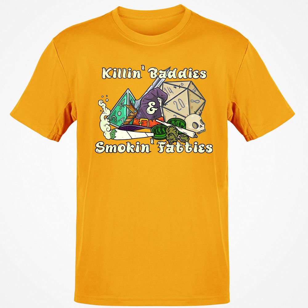 Killin' Baddies Smokin' Fatties Classic Unisex T-Shirt - Gold - 4