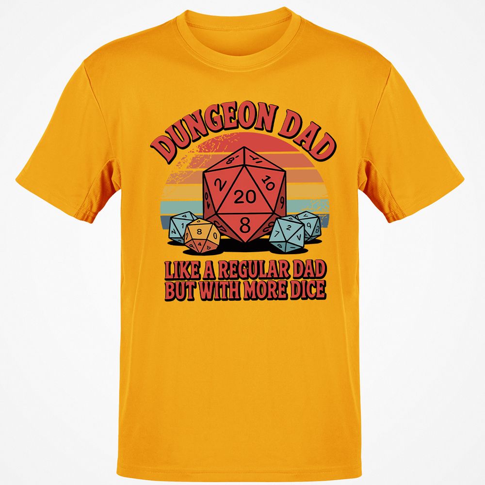 Dungeon Dad With More Dice Classic Unisex T-Shirt - Gold - 4