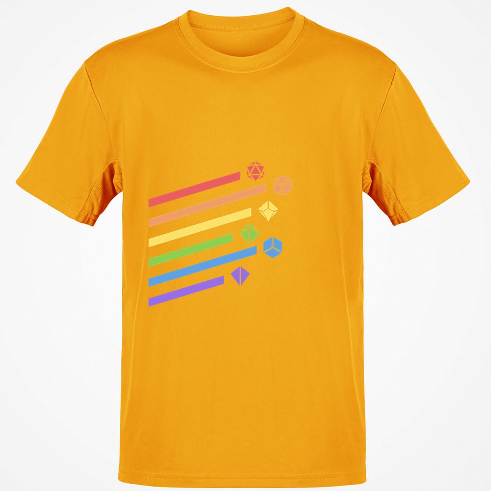 Rainbow Dice Set T-Shirt - Gold - 4