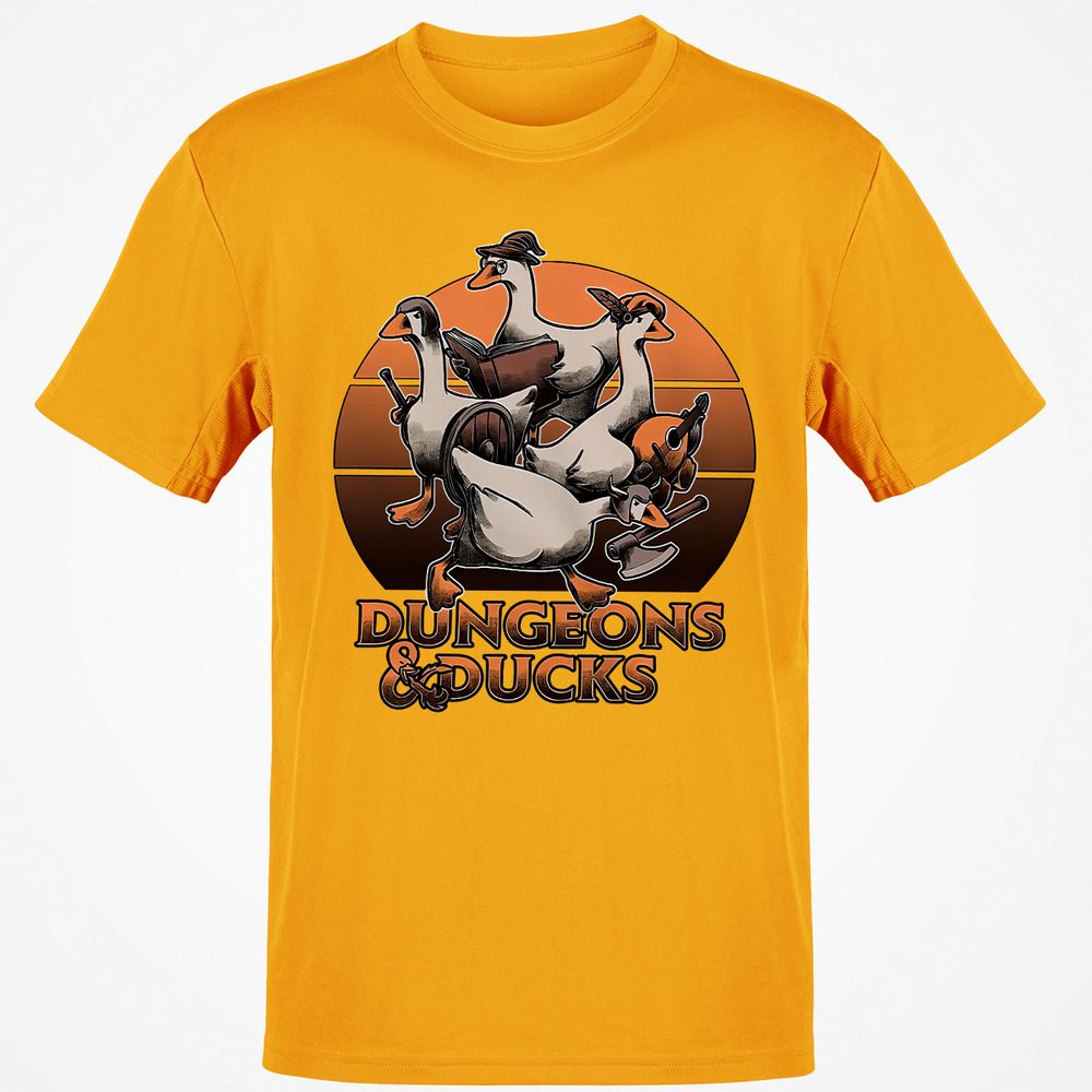 Dungeons And Ducks Classic Unisex T-Shirt - Gold - 4