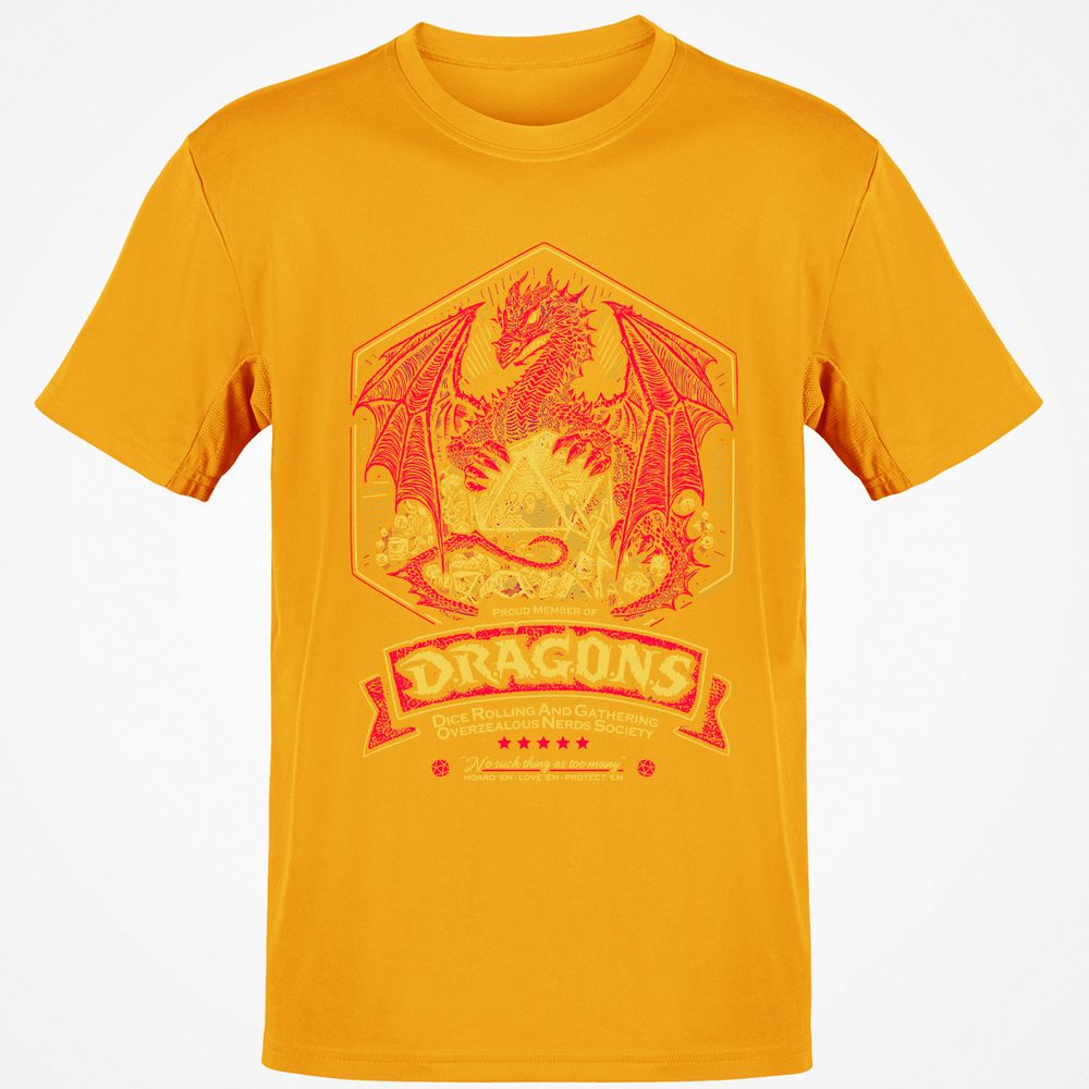 Fantasy Dragon With Dice - Gold - 4