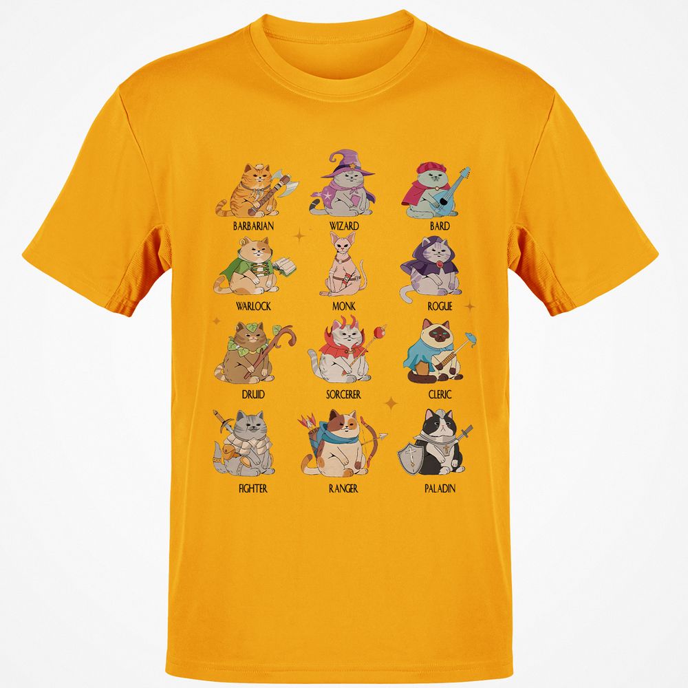 Dungeons And Cats Classic Unisex T-Shirt - Gold - 4