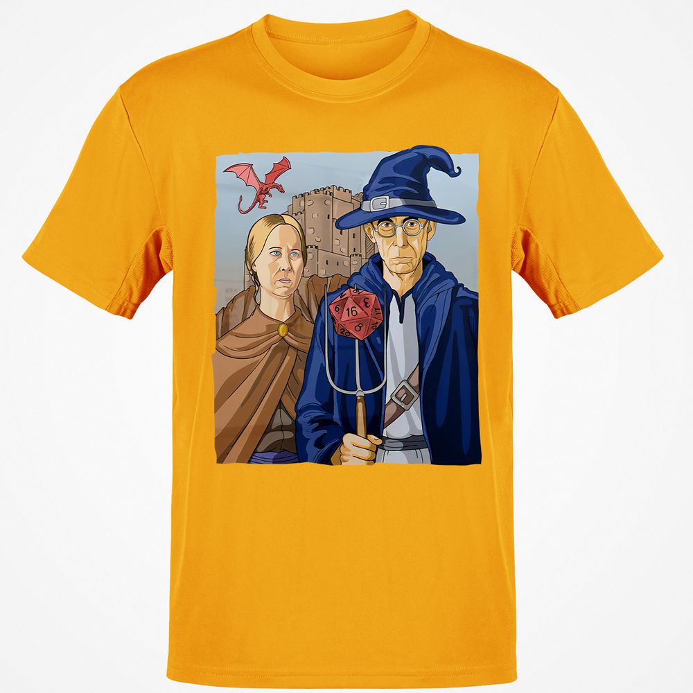 DnD Gothic Classic Unisex T-Shirt - Gold - 4