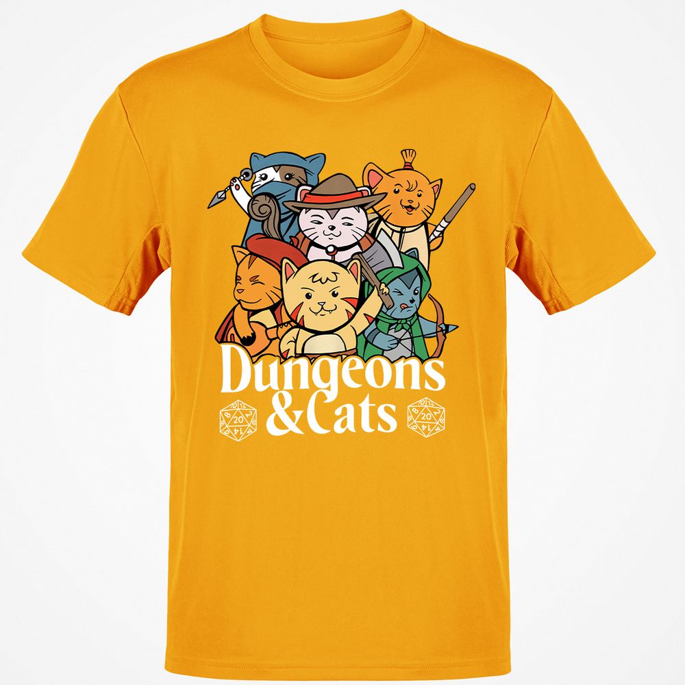 Dungeons & Cats Classic Unisex T-Shirt - Gold - 4