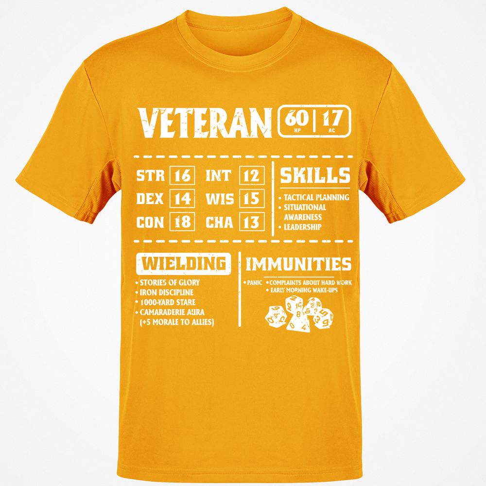 Veteran New Ver. Classic Unisex T-Shirt - Gold - 4