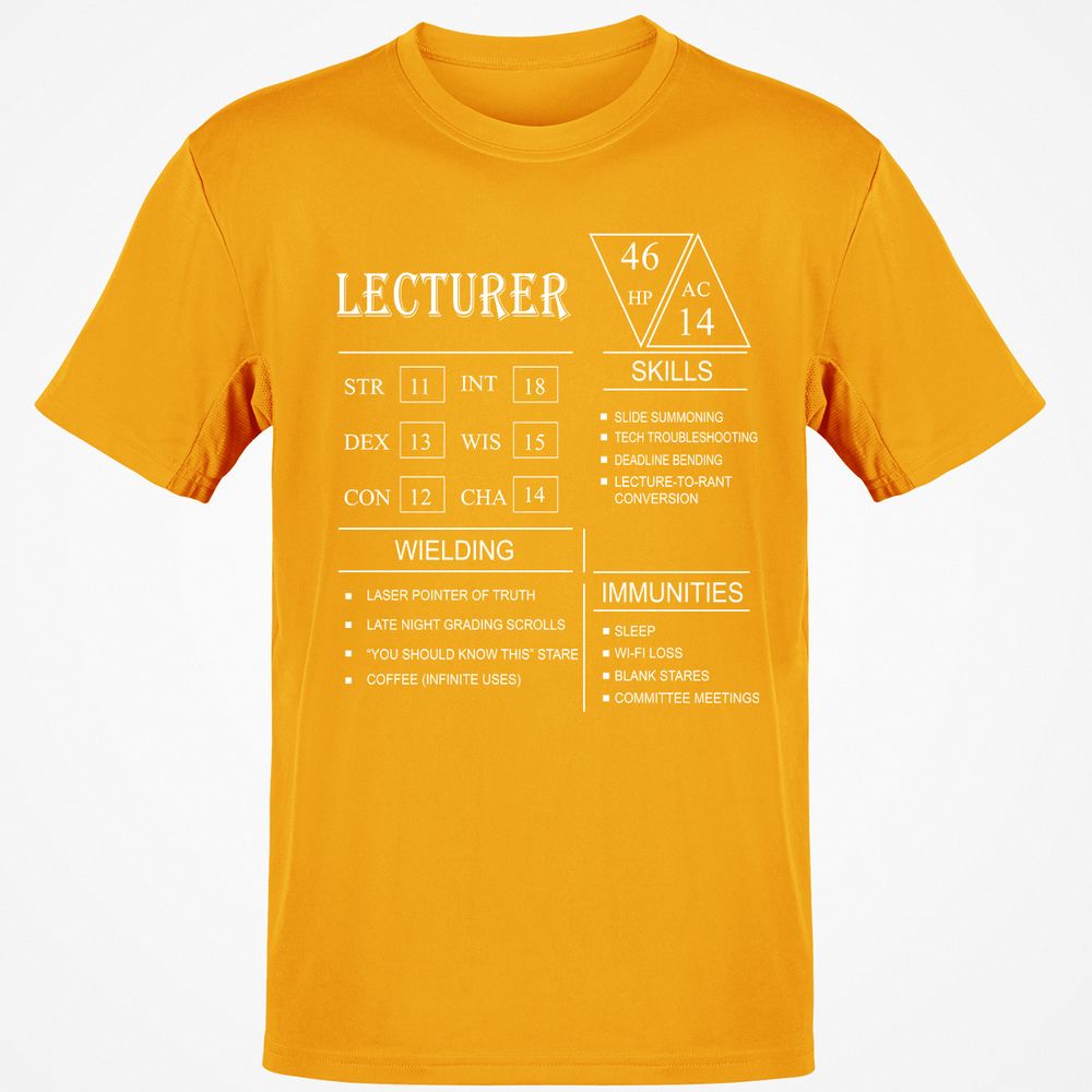 Lecturer New Classic Unisex T-Shirt - Gold - 4