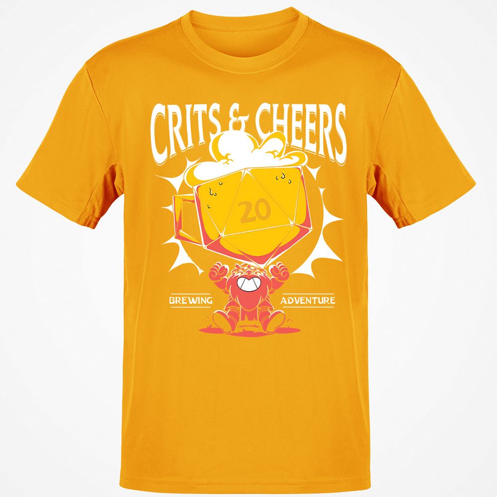 Crits & Cheers Classic Unisex T-Shirt - Gold - 4