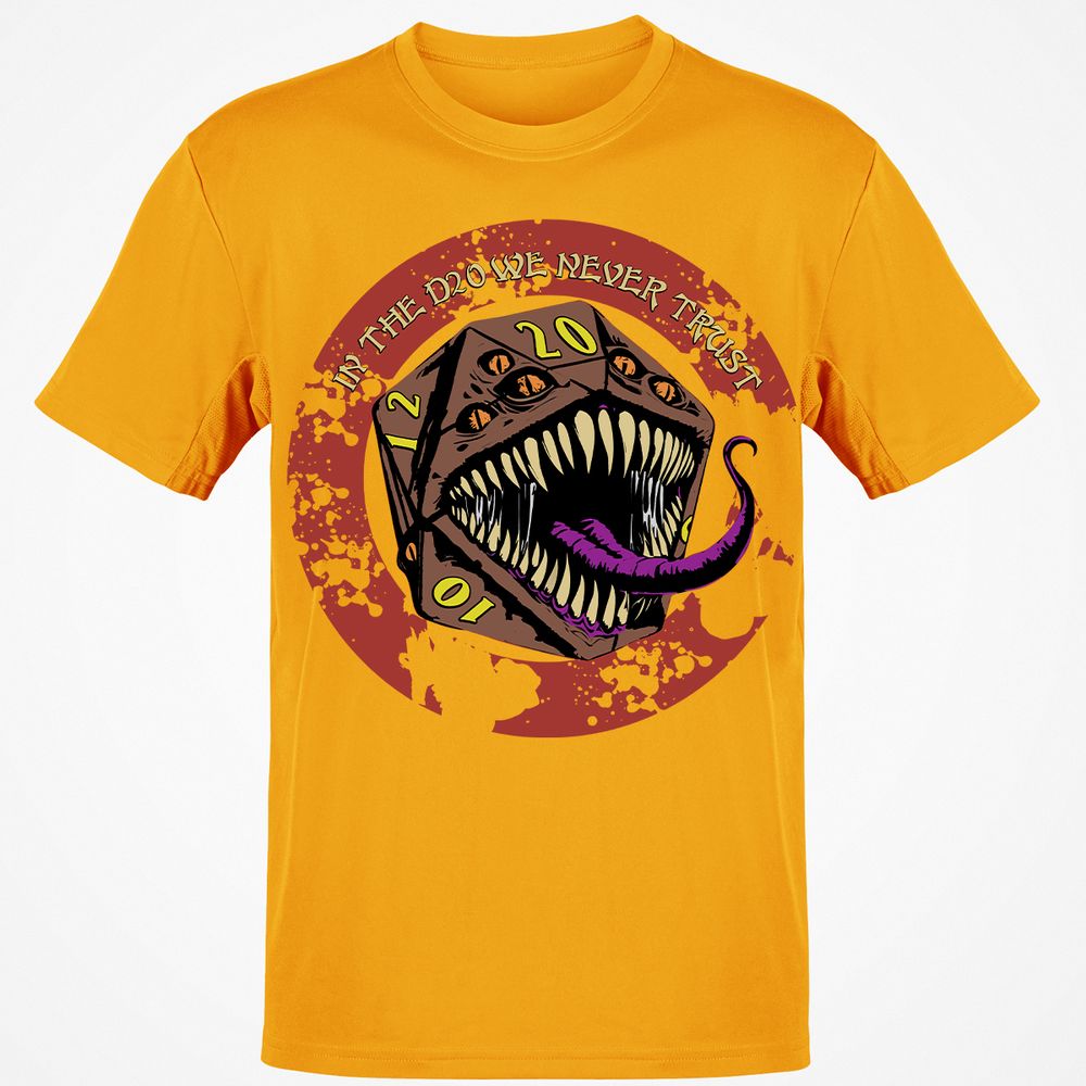 In The D20 We Never Trust Classic Unisex T-Shirt - Gold - 4