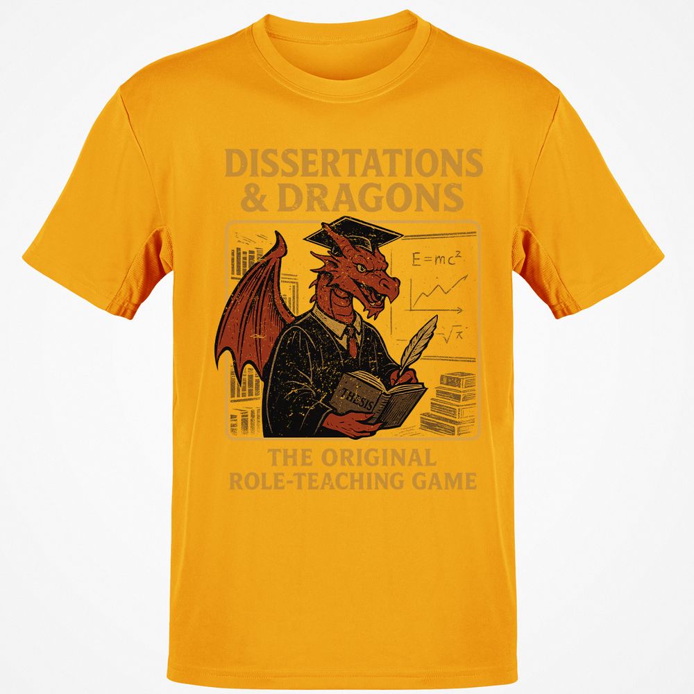 Disserations & Dragons Classic Unisex T-Shirt - Gold - 4