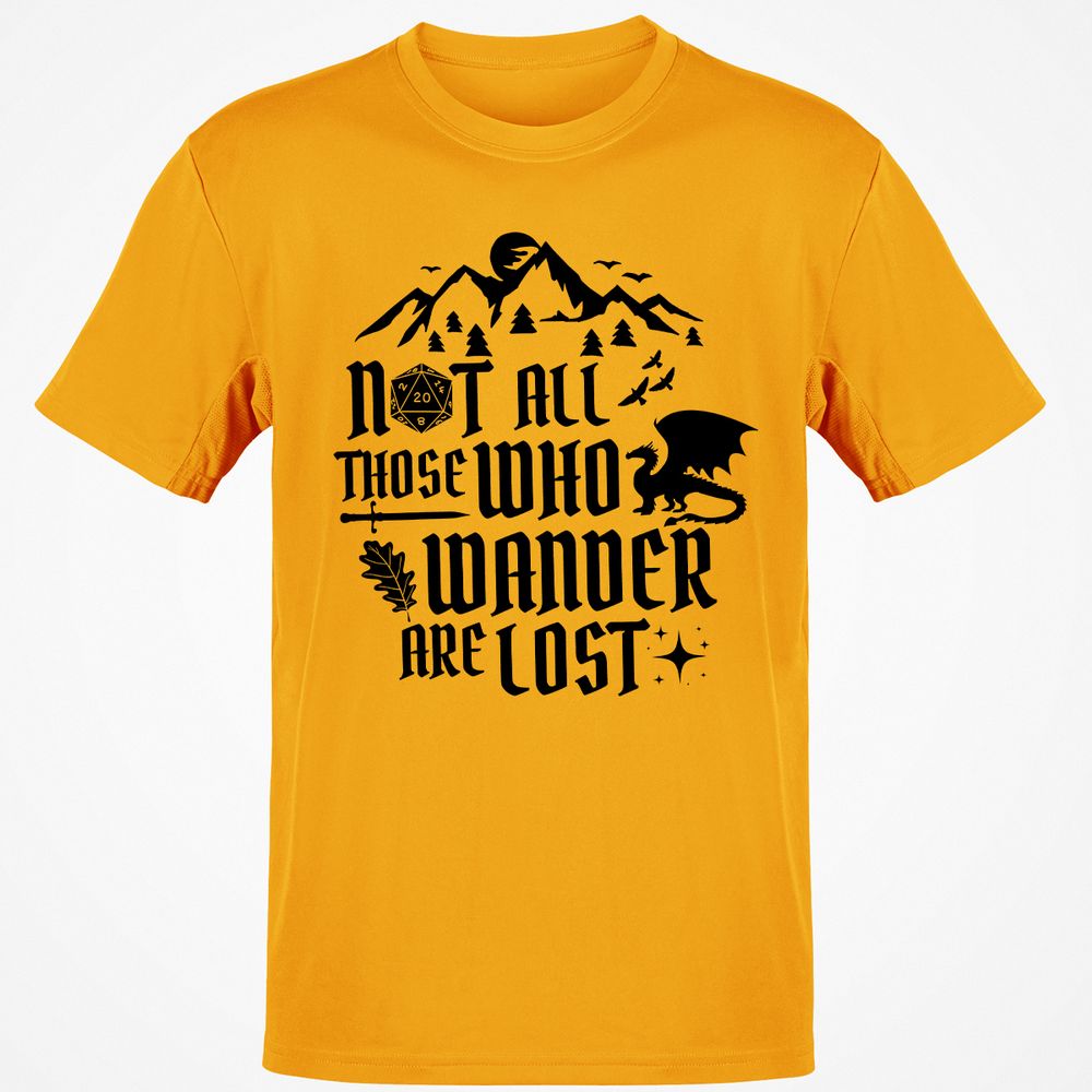 Not All Those Who Wander Are Lost Classic Unisex T-Shirt - Gold - 4