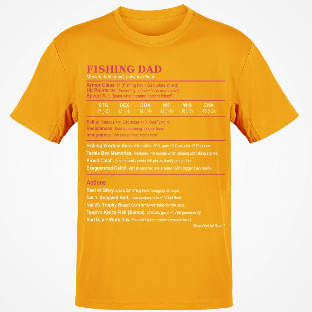 FISHING DAD Classic Unisex T-Shirt - Gold - 4