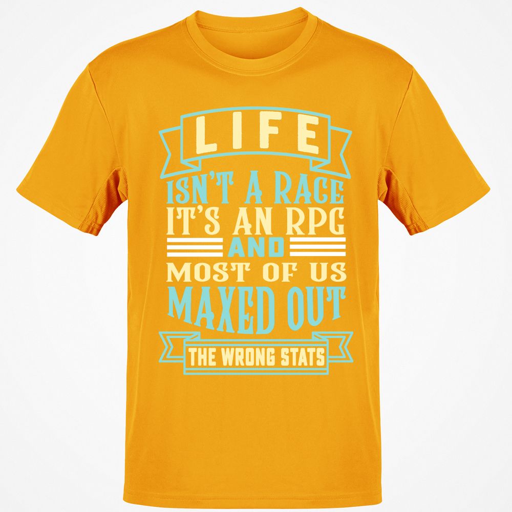 Life Is A RPG T-Shirt - Gold - 4