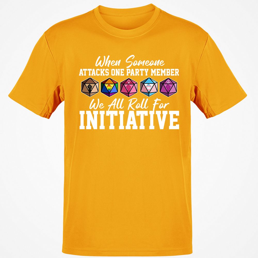 LGBT Roll For Initiative Classic Unisex T-Shirt - Gold - 4