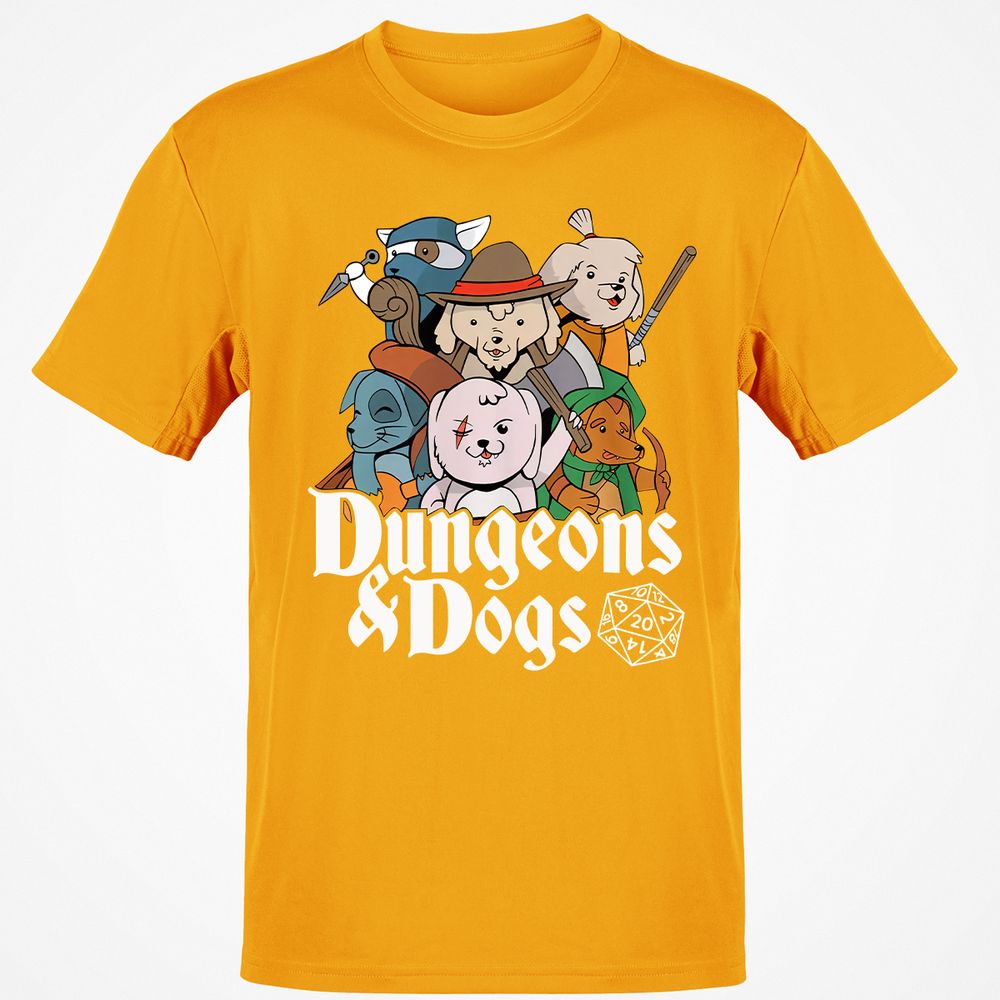 Dungeons & Dogs Classic Unisex T-Shirt - Gold - 4